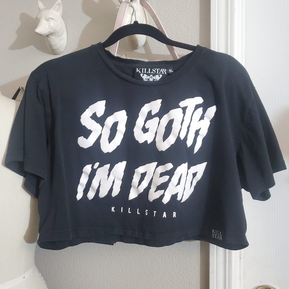 Killstar So Goth I'm Dead Crop t-shirt